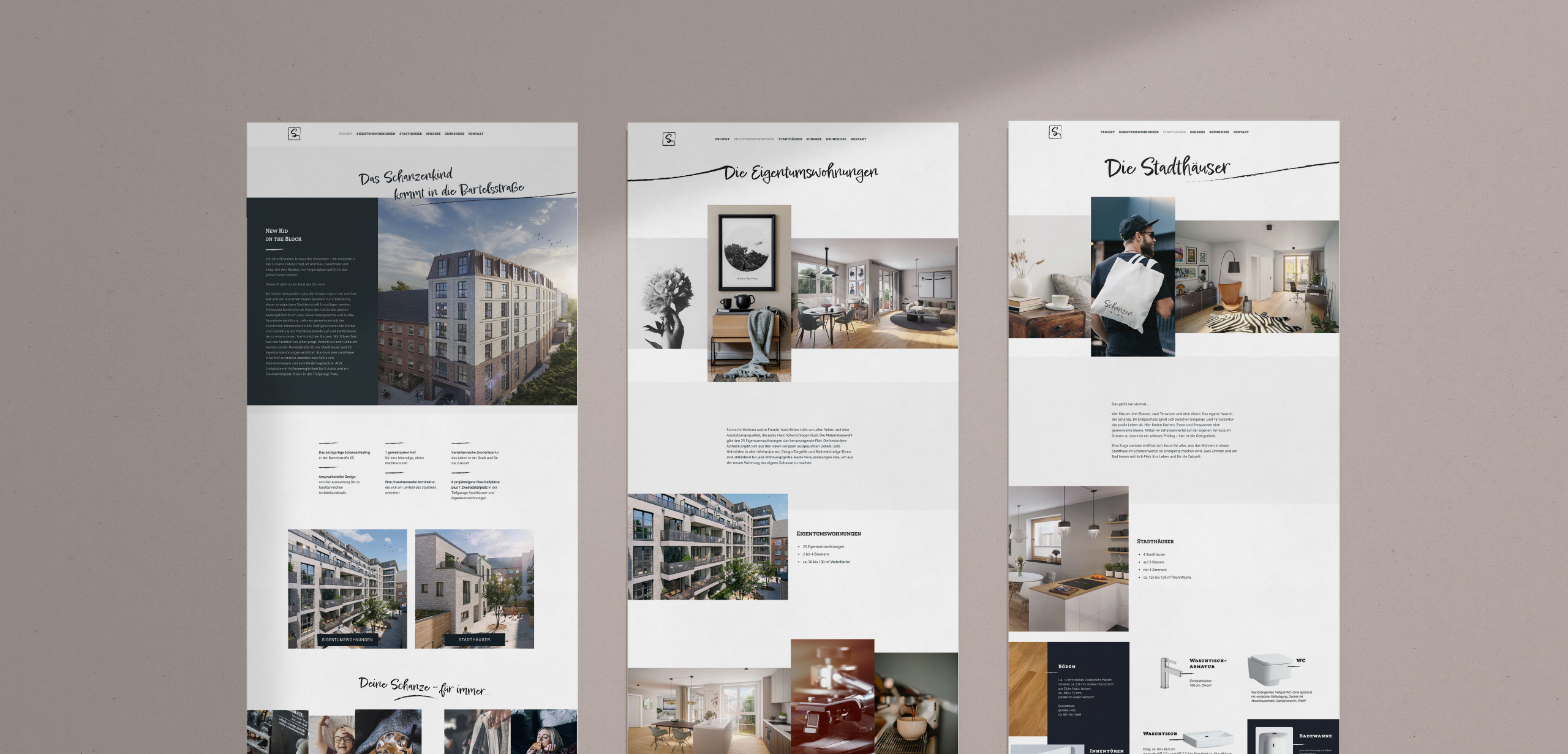 Ausschnitte aus der Webseite vom Schanzenkind